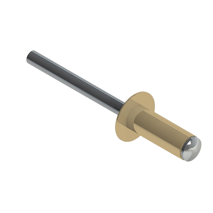 Заклёпка вытяжная Daxmer 4,8х12 RAL 1014 (500шт) нерж/нерж