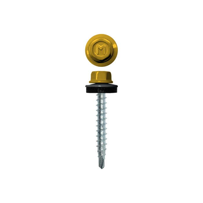 Саморез кровельный Daxmer 4,8х29 RAL 1018 (250) сверло №1