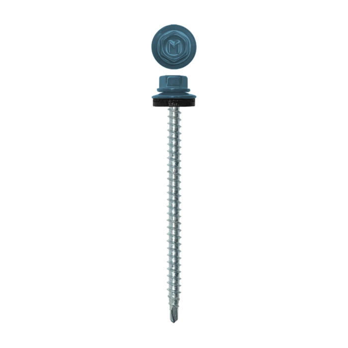 Саморез кровельный Daxmer 4,8х70 RAL 5024 (100) сверло №1