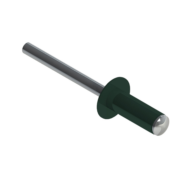 Заклёпка вытяжная Daxmer 4,0х10 RAL 6005 (750шт) сталь/сталь