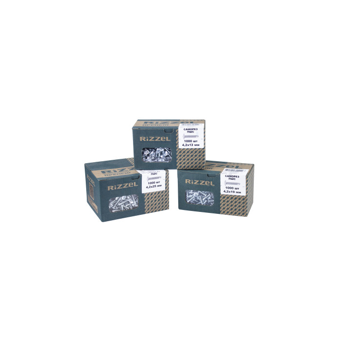 Саморез ПШС Rizzel 4,2х16 (200 штук) шлиц PH2, цинк
