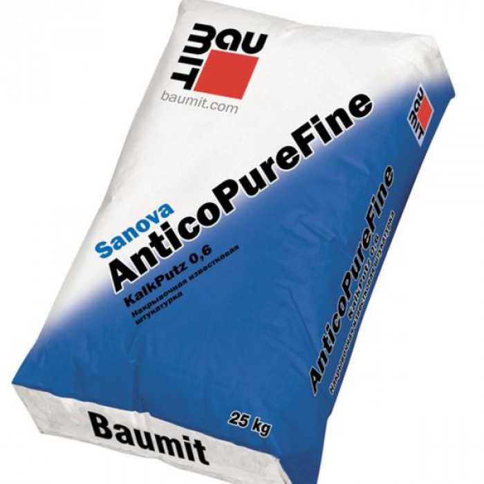 Известковая штукатурка Baumit Sanova AnticoPure Fine 25 кг