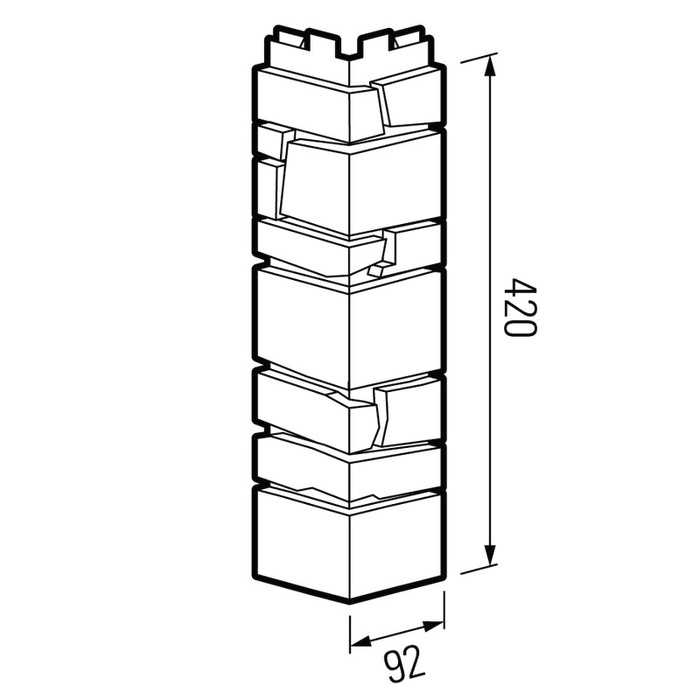 Наружный угол к панели Solid Stone